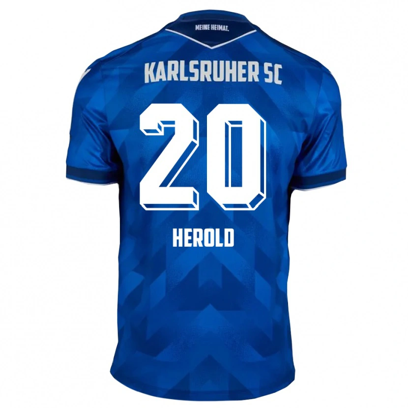 Danxen Niño Camiseta David Herold #20 Azul Blanco 1ª Equipación 2025/26 La Camisa