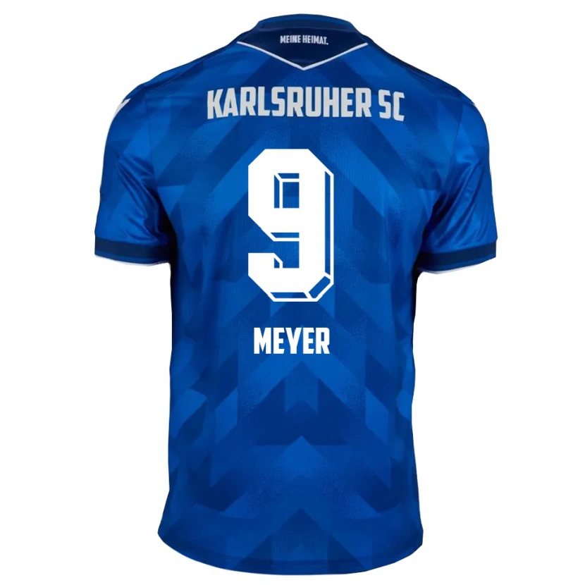 Danxen Niño Camiseta John Meyer #9 Azul Blanco 1ª Equipación 2025/26 La Camisa