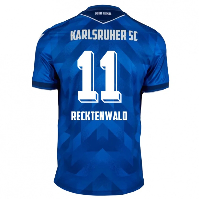 Danxen Niño Camiseta Frederik Recktenwald #11 Azul Blanco 1ª Equipación 2025/26 La Camisa