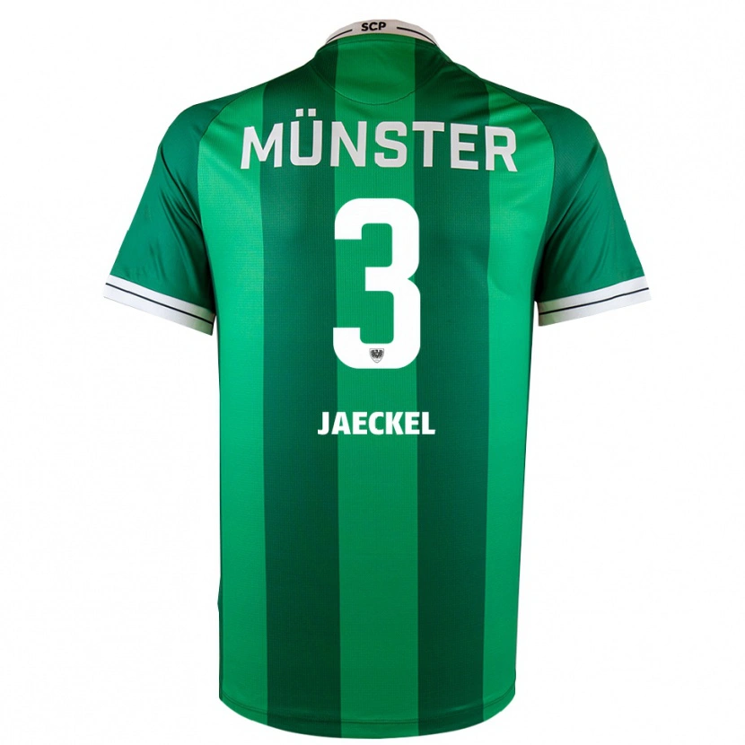 Danxen Niño Camiseta Paul Jaeckel #3 Verde Blanco 1ª Equipación 2025/26 La Camisa