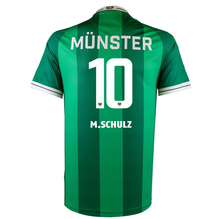Danxen Niño Camiseta Marvin Schulz #10 Verde Blanco 1ª Equipación 2025/26 La Camisa