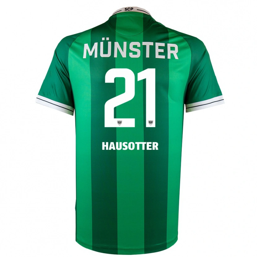 Danxen Niño Camiseta Till Hausotter #21 Verde Blanco 1ª Equipación 2025/26 La Camisa
