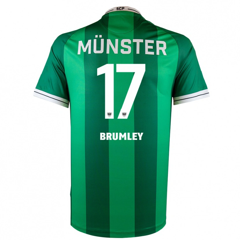 Danxen Niño Camiseta Florian Brumley #17 Verde Blanco 1ª Equipación 2025/26 La Camisa