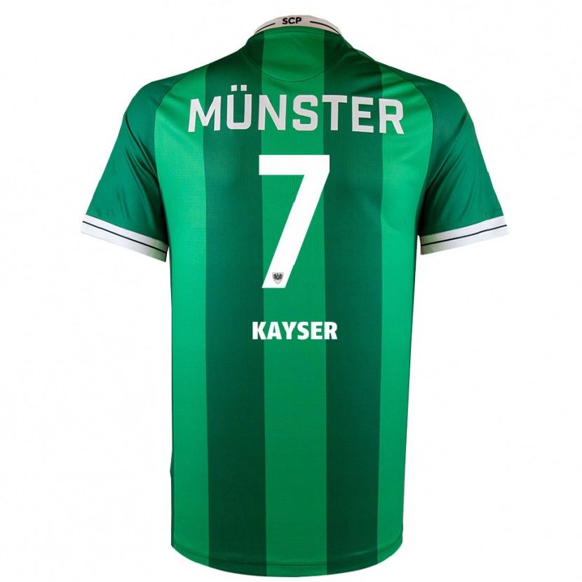 Danxen Niño Camiseta Leon Kayser #7 Verde Blanco 1ª Equipación 2025/26 La Camisa