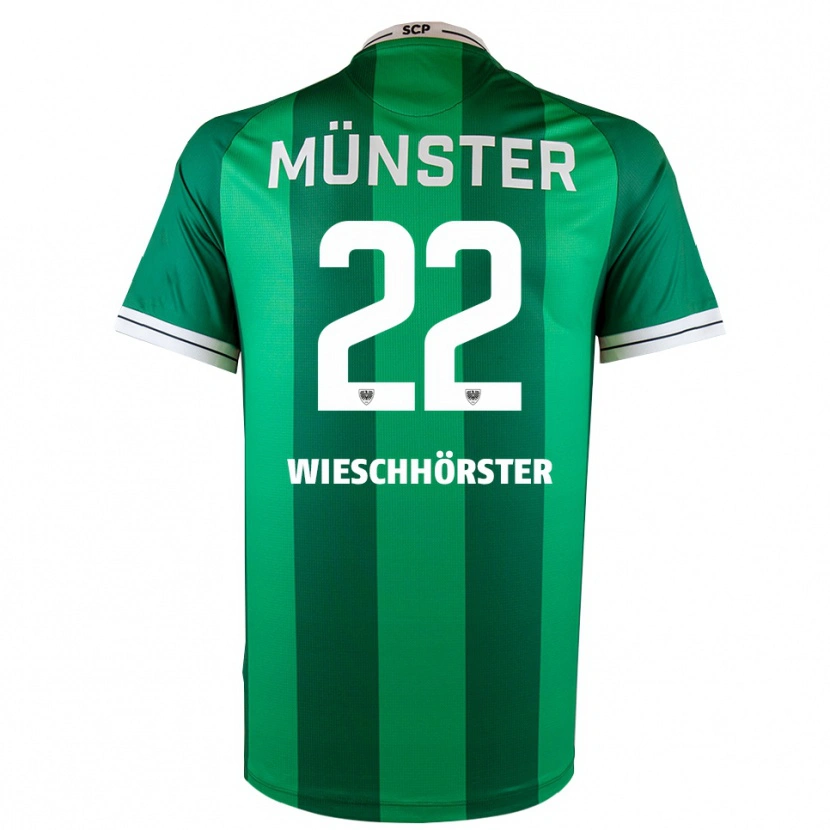 Danxen Niño Camiseta Falk Wieschhörster #22 Verde Blanco 1ª Equipación 2025/26 La Camisa