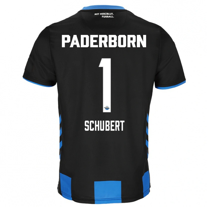 Danxen Niño Camiseta Markus Schubert #1 Negro Azul 1ª Equipación 2025/26 La Camisa