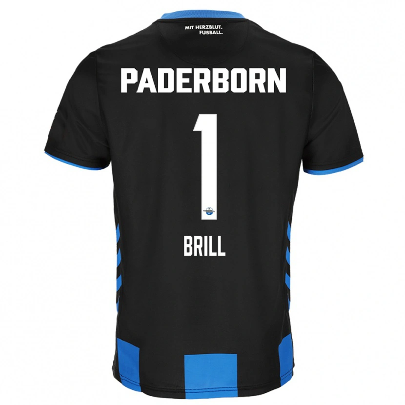 Danxen Niño Camiseta Moritz Brill #1 Negro Azul 1ª Equipación 2025/26 La Camisa