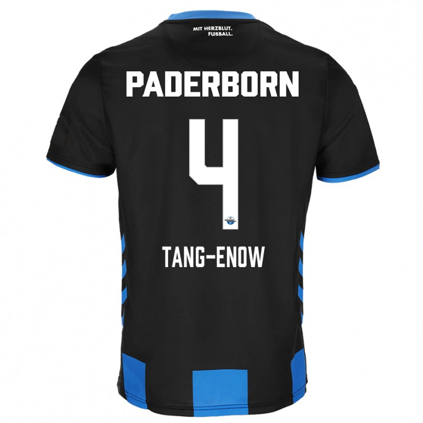 Danxen Niño Camiseta Jason Tang-Enow #4 Negro Azul 1ª Equipación 2025/26 La Camisa