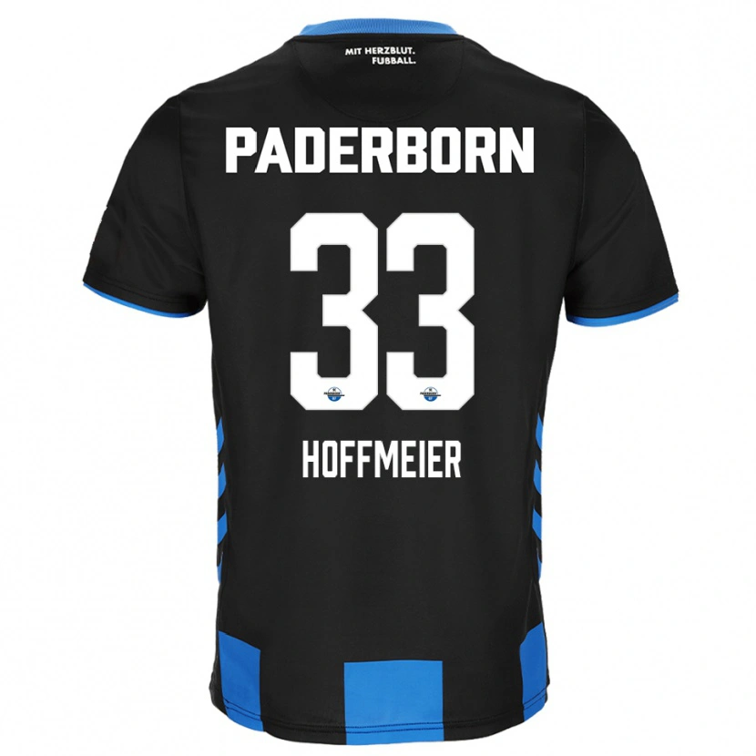 Danxen Niño Camiseta Marcel Hoffmeier #33 Negro Azul 1ª Equipación 2025/26 La Camisa