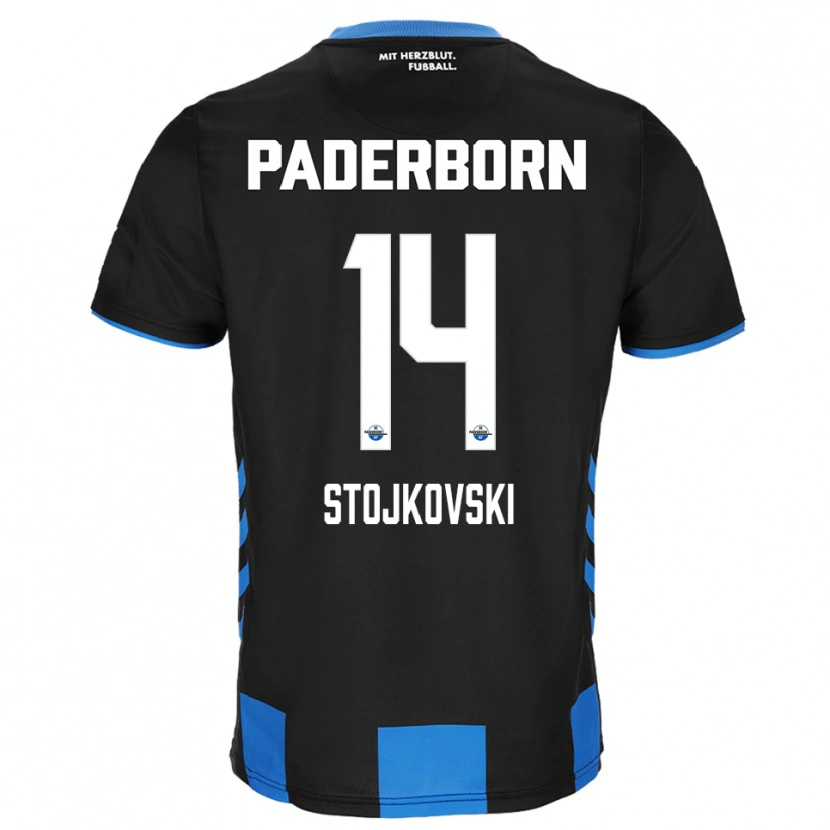 Danxen Niño Camiseta Jakov Stojkovski #14 Negro Azul 1ª Equipación 2025/26 La Camisa