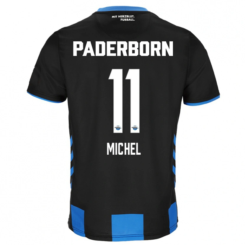 Danxen Niño Camiseta Sven Michel #11 Negro Azul 1ª Equipación 2025/26 La Camisa