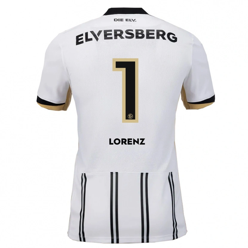 Danxen Niño Camiseta Paul Lorenz #1 Blanco Negro 1ª Equipación 2025/26 La Camisa