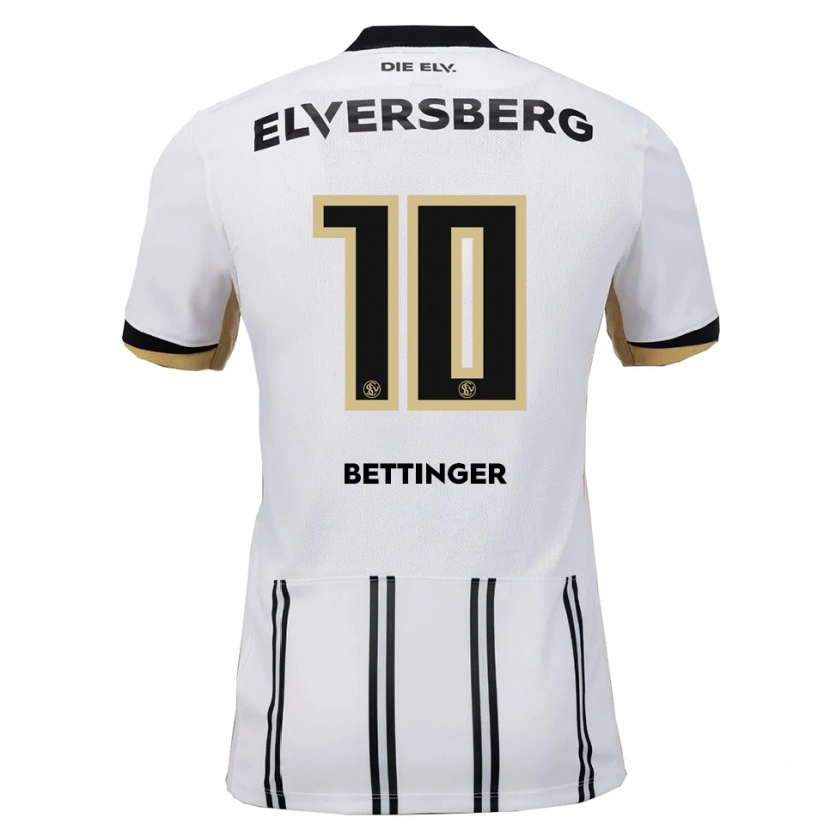 Danxen Niño Camiseta Pierre Bettinger #10 Blanco Negro 1ª Equipación 2025/26 La Camisa