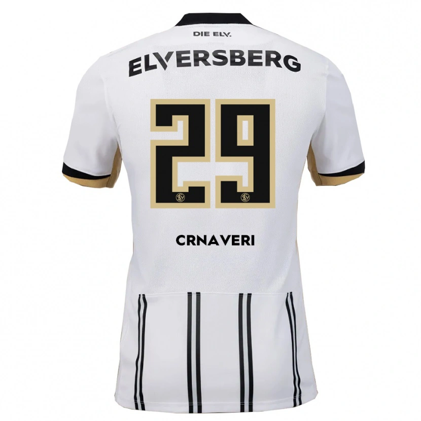Danxen Niño Camiseta Laureta Crnaveri #29 Blanco Negro 1ª Equipación 2025/26 La Camisa