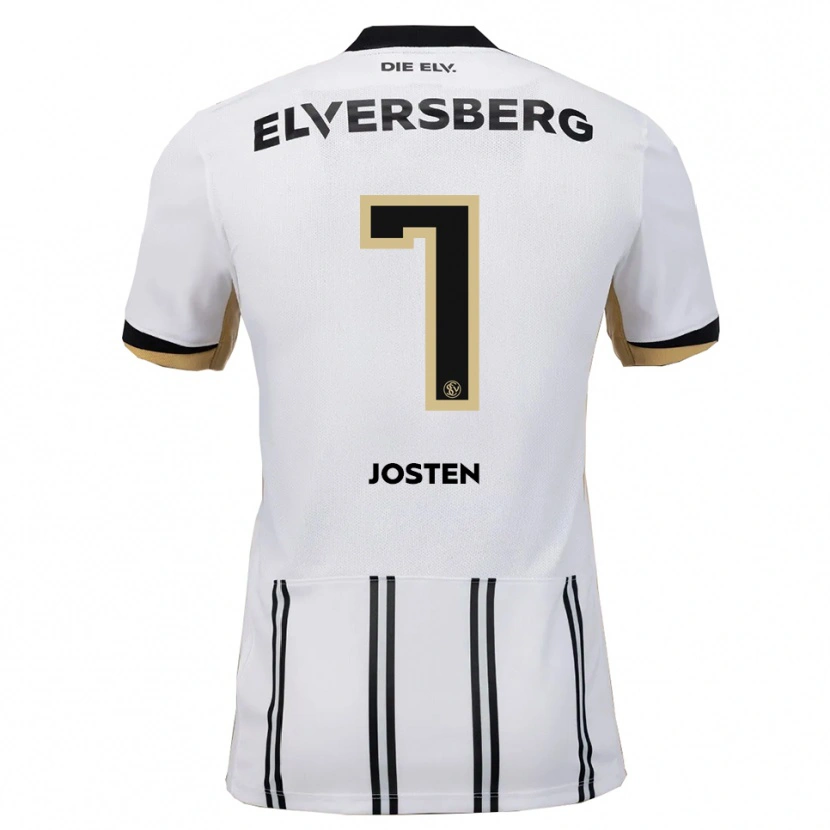 Danxen Niño Camiseta Lena Josten #7 Blanco Negro 1ª Equipación 2025/26 La Camisa