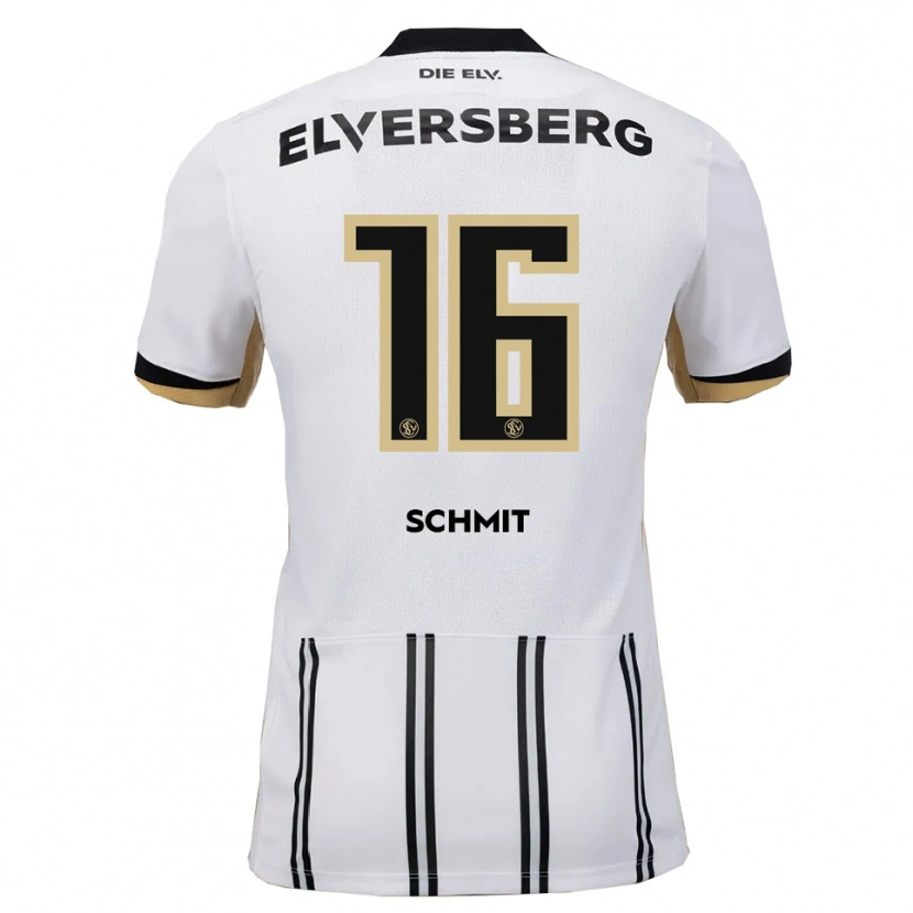Danxen Niño Camiseta Leila Schmit #16 Blanco Negro 1ª Equipación 2025/26 La Camisa