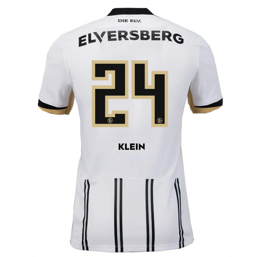 Danxen Niño Camiseta Emily Klein #24 Blanco Negro 1ª Equipación 2025/26 La Camisa