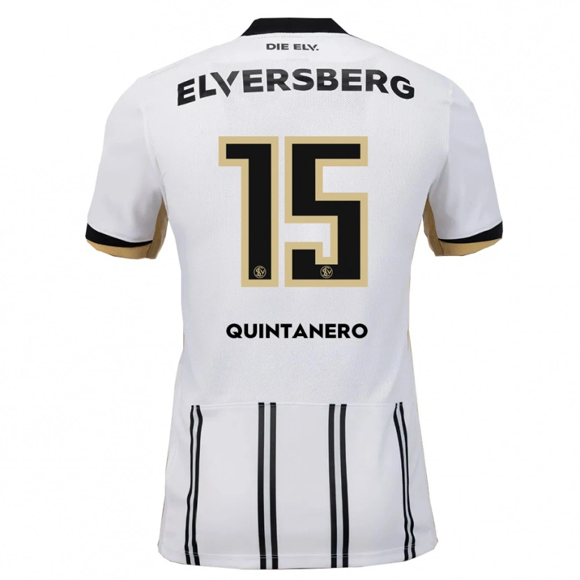 Danxen Niño Camiseta Paula Cochlovius Quintanero #15 Blanco Negro 1ª Equipación 2025/26 La Camisa