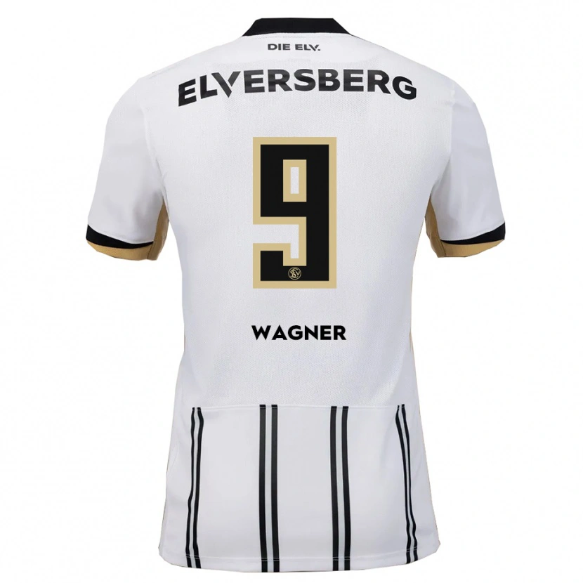 Danxen Niño Camiseta Anna Wagner #9 Blanco Negro 1ª Equipación 2025/26 La Camisa
