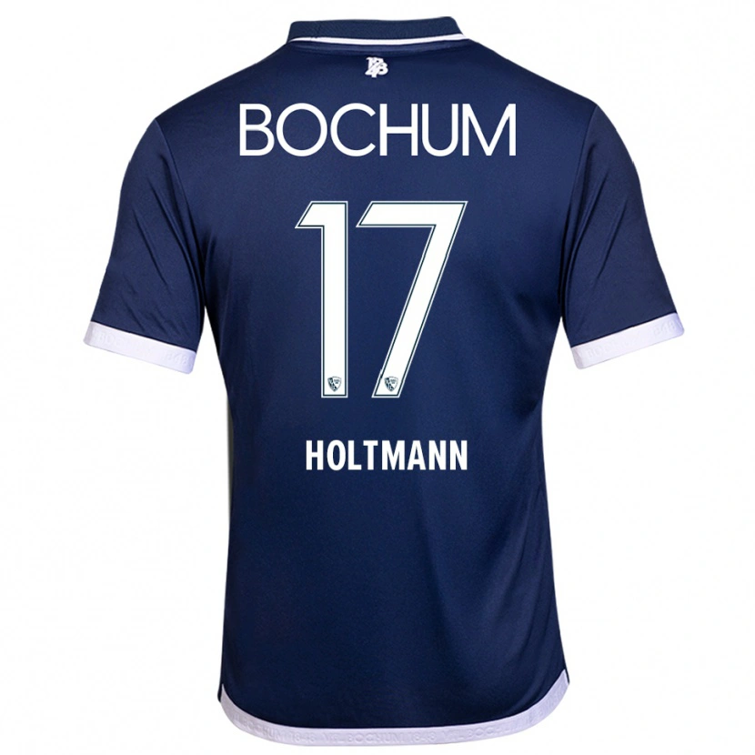 Danxen Niño Camiseta Gerrit Holtmann #17 Azul Marino Blanco 1ª Equipación 2025/26 La Camisa