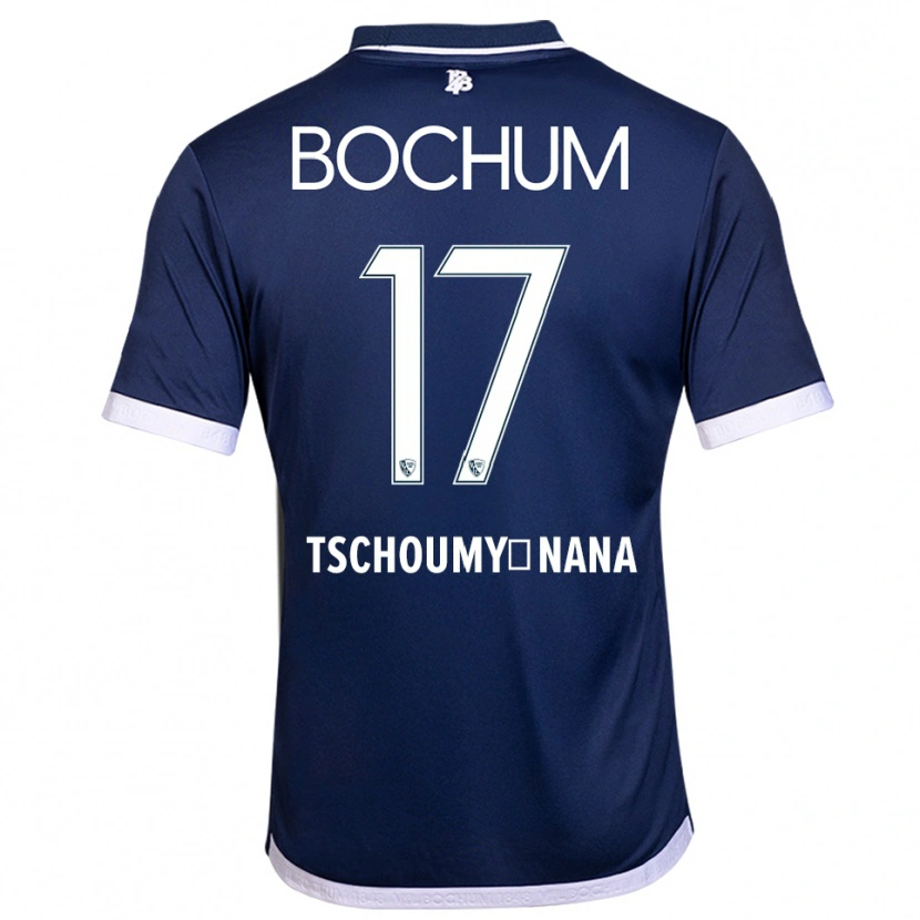 Danxen Niño Camiseta Daryl Tschoumy-Nana #17 Azul Marino Blanco 1ª Equipación 2025/26 La Camisa
