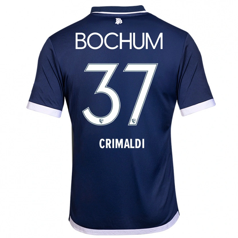 Danxen Niño Camiseta Alessandro Crimaldi #37 Azul Marino Blanco 1ª Equipación 2025/26 La Camisa