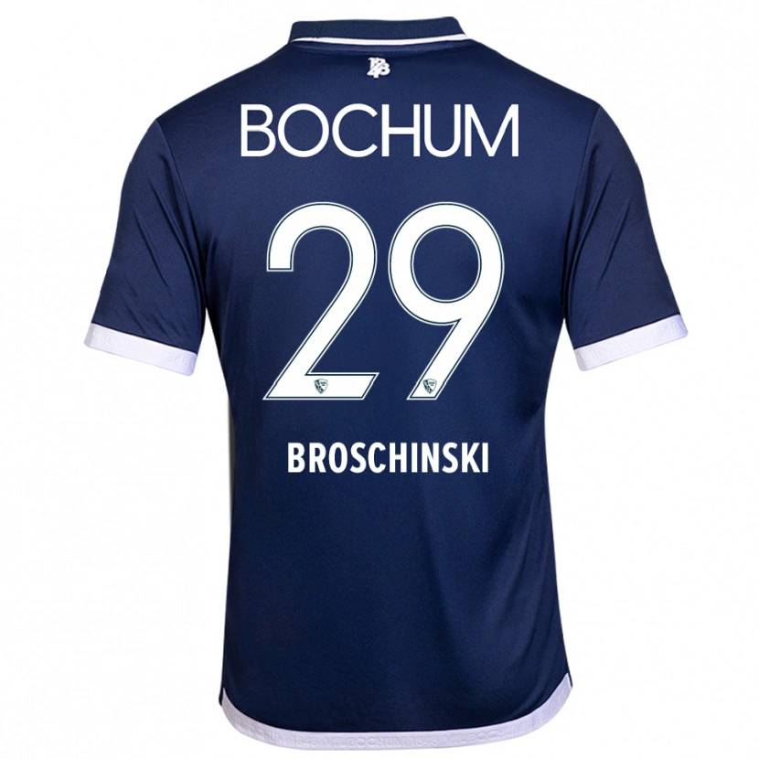 Danxen Niño Camiseta Moritz Broschinski #29 Azul Marino Blanco 1ª Equipación 2025/26 La Camisa