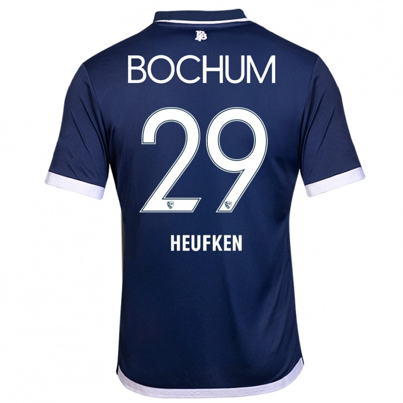 Danxen Niño Camiseta Jeremias Heufken #29 Azul Marino Blanco 1ª Equipación 2025/26 La Camisa