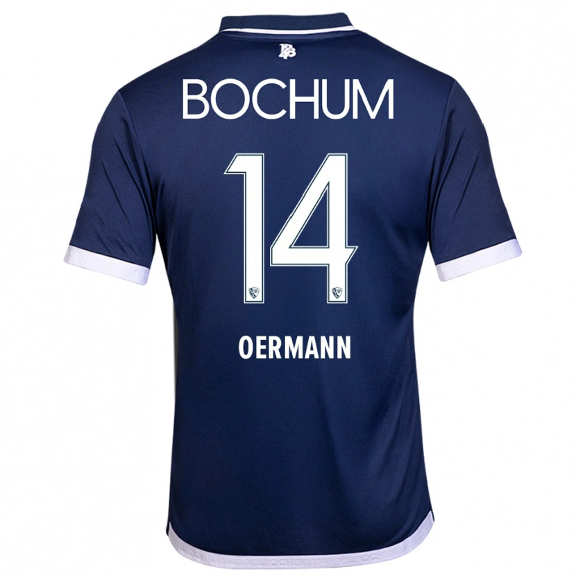 Danxen Niño Camiseta Tim Oermann #14 Azul Marino Blanco 1ª Equipación 2025/26 La Camisa