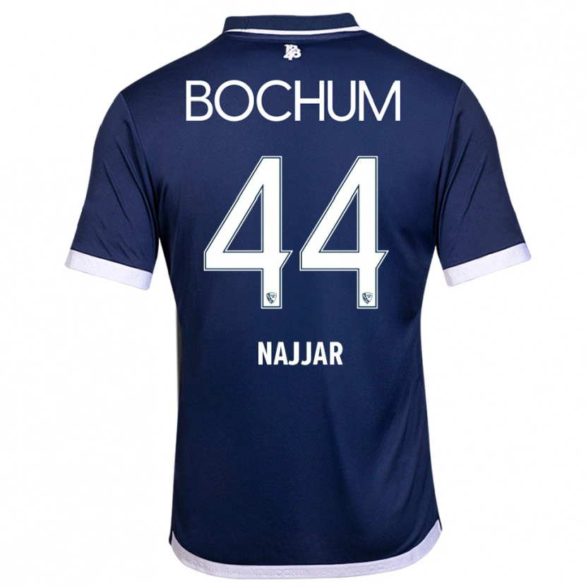 Danxen Niño Camiseta Jamil Najjar #44 Azul Marino Blanco 1ª Equipación 2025/26 La Camisa