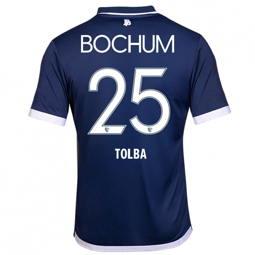 Danxen Niño Camiseta Mohammed Tolba #25 Azul Marino Blanco 1ª Equipación 2025/26 La Camisa