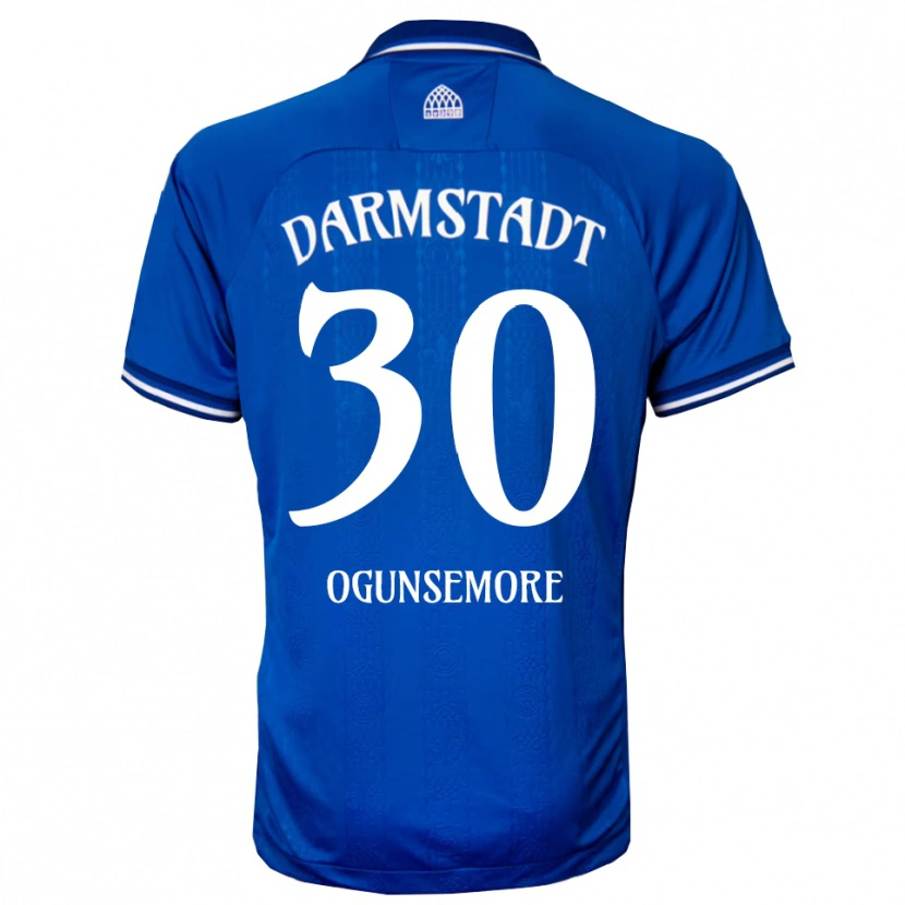 Danxen Niño Camiseta Malakai Ogunsemore #30 Azul Blanco 1ª Equipación 2025/26 La Camisa