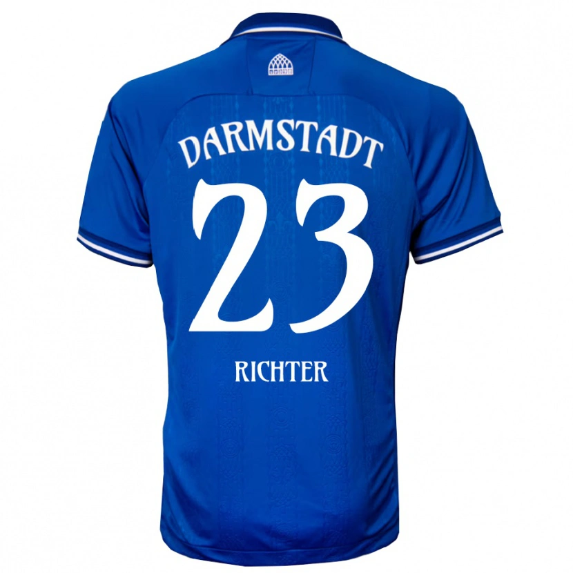 Danxen Niño Camiseta Marco Richter #23 Azul Blanco 1ª Equipación 2025/26 La Camisa