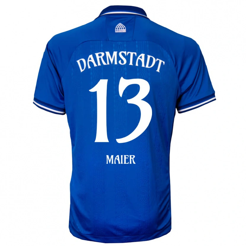 Danxen Niño Camiseta Marcello Maier #13 Azul Blanco 1ª Equipación 2025/26 La Camisa