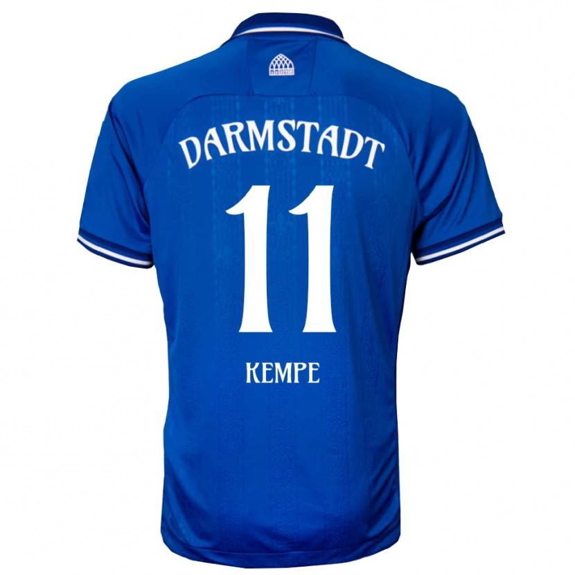 Danxen Niño Camiseta Tobias Kempe #11 Azul Blanco 1ª Equipación 2025/26 La Camisa