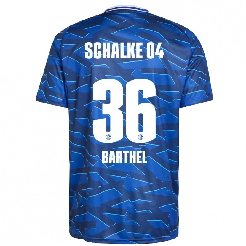 Danxen Niño Camiseta Niklas Barthel #36 Azul Real Blanco 1ª Equipación 2025/26 La Camisa