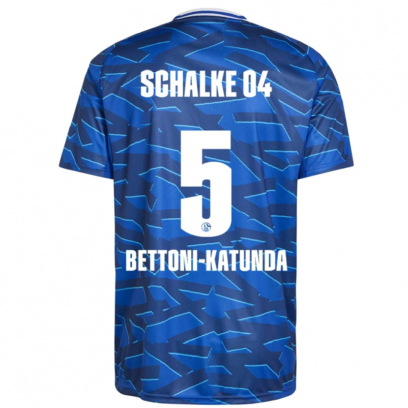 Danxen Niño Camiseta Claudio Bettoni-Katunda #5 Azul Real Blanco 1ª Equipación 2025/26 La Camisa