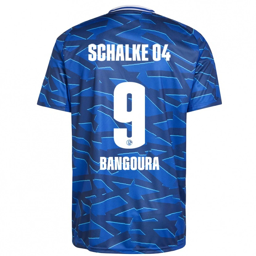 Danxen Niño Camiseta Aboubacar Bangoura #9 Azul Real Blanco 1ª Equipación 2025/26 La Camisa