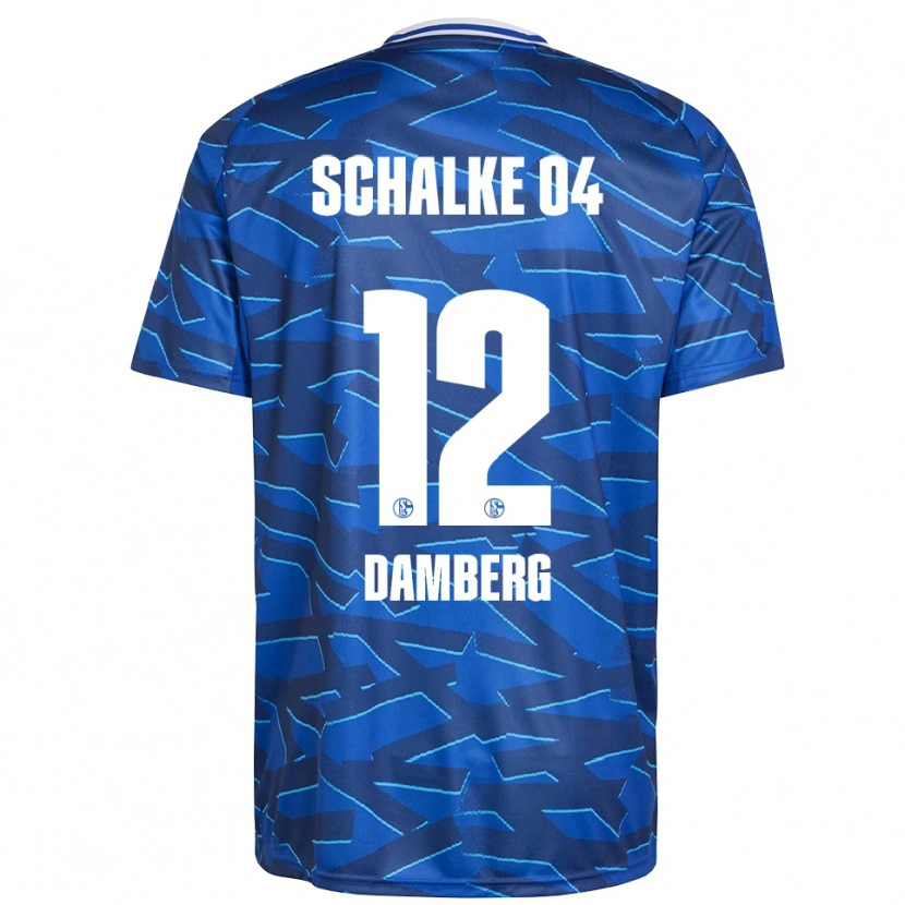 Danxen Niño Camiseta Niclas Damberg #12 Azul Real Blanco 1ª Equipación 2025/26 La Camisa