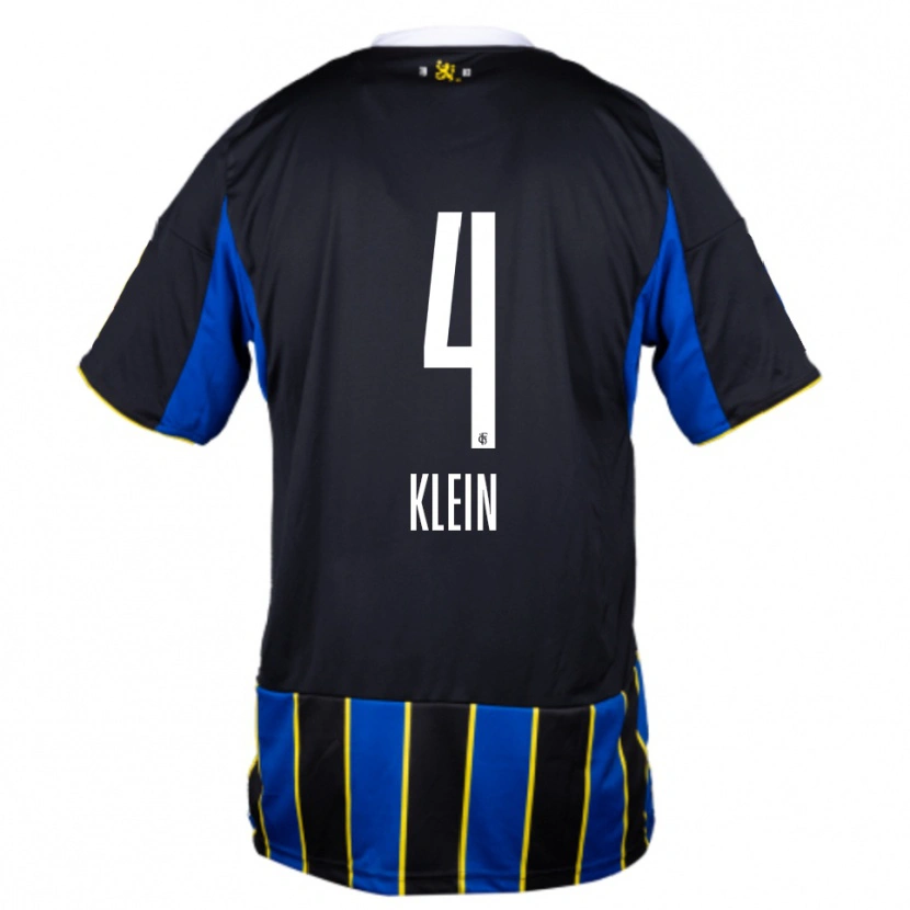 Danxen Niño Camiseta Jennifer Klein #4 Azul Negro Amarillo 1ª Equipación 2025/26 La Camisa