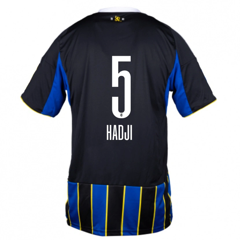 Danxen Niño Camiseta Wahid Hadji #5 Azul Negro Amarillo 1ª Equipación 2025/26 La Camisa