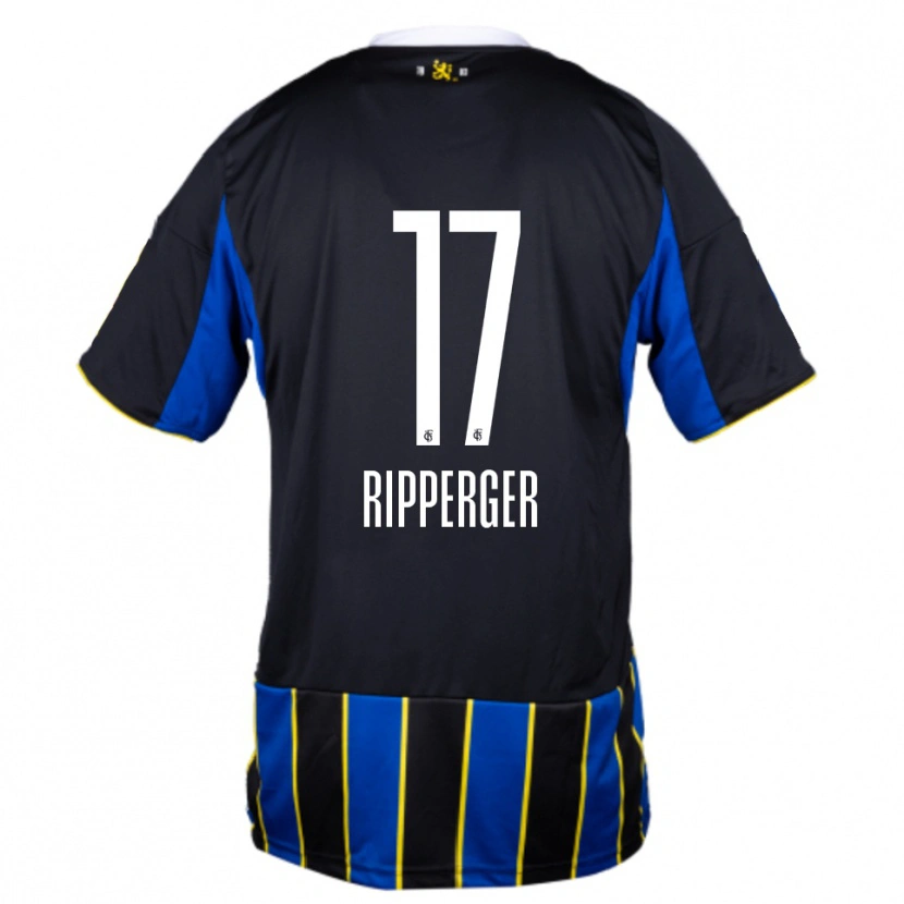 Danxen Niño Camiseta Lena Ripperger #17 Azul Negro Amarillo 1ª Equipación 2025/26 La Camisa
