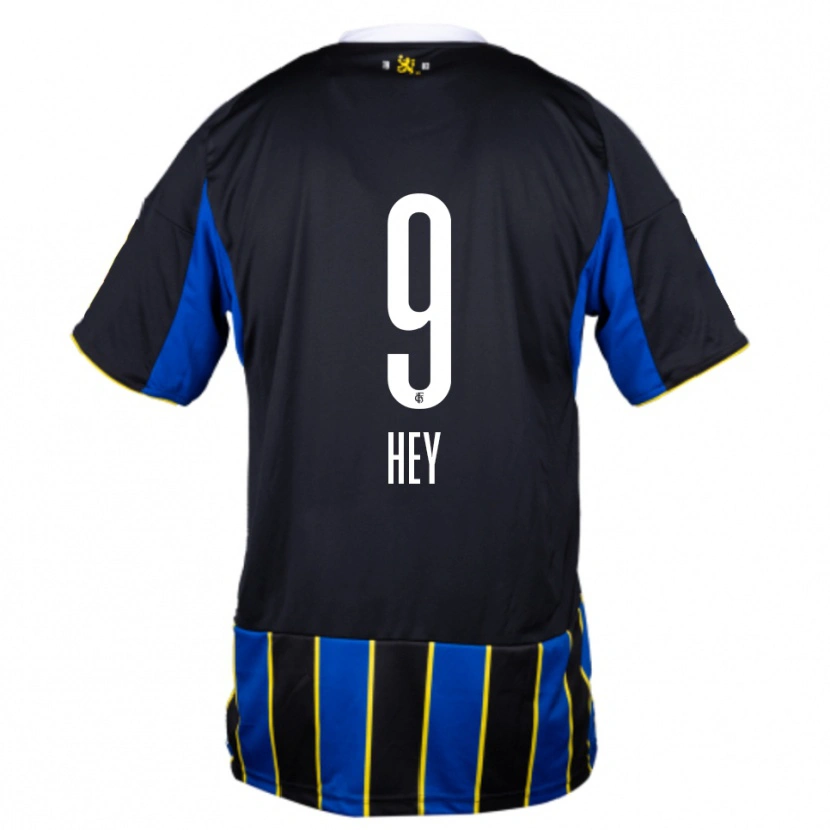 Danxen Niño Camiseta Janis Hey #9 Azul Negro Amarillo 1ª Equipación 2025/26 La Camisa