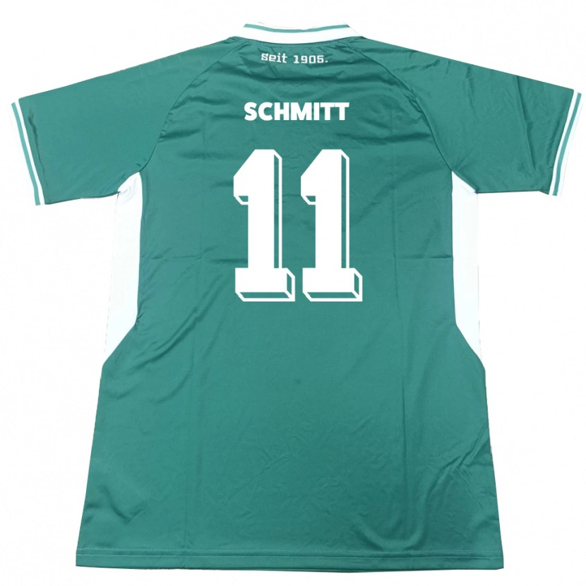 Danxen Niño Camiseta Valentin Schmitt #11 Verde Blanco 1ª Equipación 2025/26 La Camisa