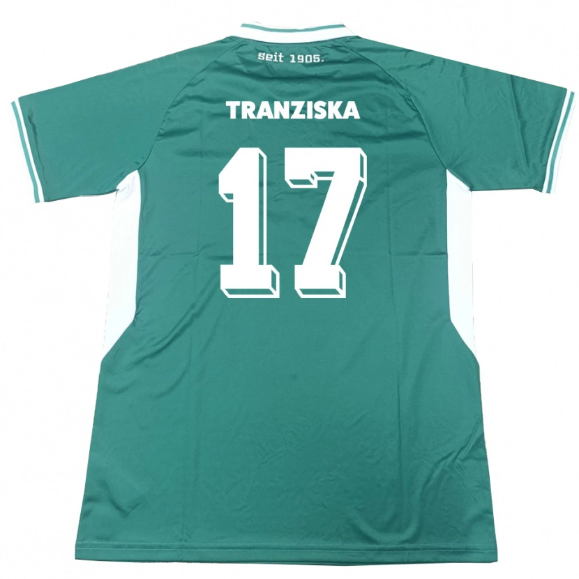 Danxen Niño Camiseta Jakob Tranziska #17 Verde Blanco 1ª Equipación 2025/26 La Camisa