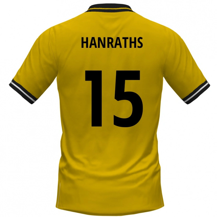 Danxen Niño Camiseta Mika Hanraths #15 Amarillo Negro 1ª Equipación 2025/26 La Camisa