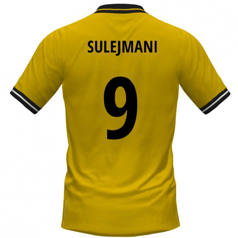 Danxen Niño Camiseta Valmir Sulejmani #9 Amarillo Negro 1ª Equipación 2025/26 La Camisa