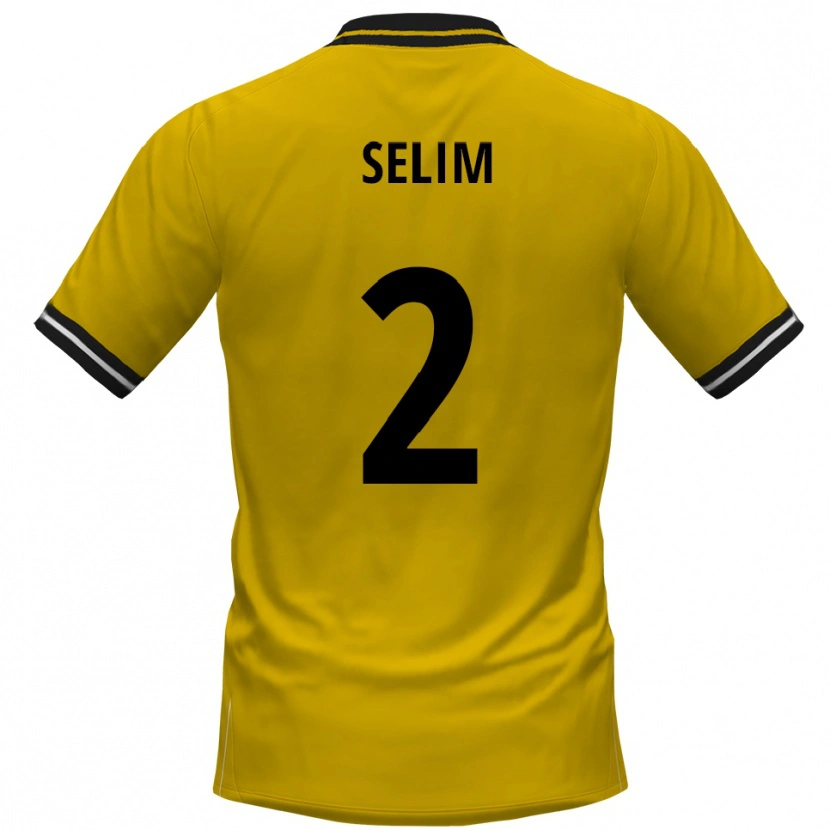 Danxen Niño Camiseta Yahia Selim #2 Amarillo Negro 1ª Equipación 2025/26 La Camisa