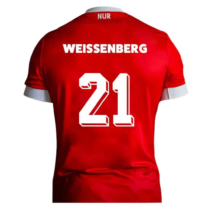 Danxen Niño Camiseta Shawn Weißenberg #21 Rojo Blanco 1ª Equipación 2025/26 La Camisa
