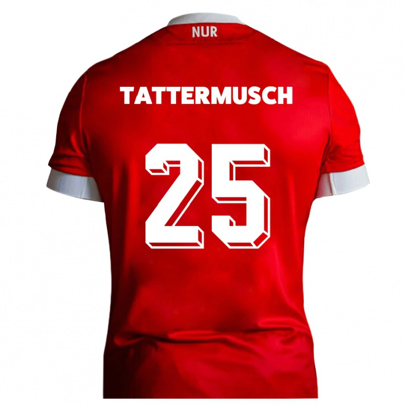 Danxen Niño Camiseta Ted Tattermusch #25 Rojo Blanco 1ª Equipación 2025/26 La Camisa